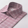 PRINCE OF WALES CHECK BURGUNDY SLIM SHIRT - THIN RED LINE