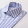 BROAD BENGAL STRIPE SKY SLIM SHIRT - THIN RED LINE