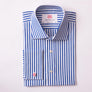 BROAD BENGAL STRIPE ROYAL BLUE CLASSIC SHIRT - THIN RED LINE