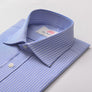 SOHO STRIPE BLUE SLIM SHIRT - THIN RED LINE