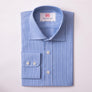 SOHO STRIPE BLUE SLIM SHIRT - THIN RED LINE