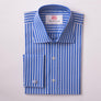 REGENT STRIPE AZURE CLASSIC SHIRT - THIN RED LINE