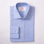 SMALL BENGAL STRIPE AZURE CLASSIC SHIRT - THIN RED LINE