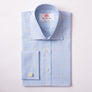 PRINCE OF WALES CHECK SKY YELLOW CLASSIC SHIRT - THIN RED LINE