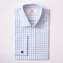 COTSWOLD CHECK WHITE & SKY CLASSIC SHIRT - THIN RED LINE
