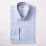 PRINCE OF WALES CHECK SKY YELLOW CLASSIC SHIRT - THIN RED LINE