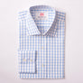 COTSWOLD CHECK WHITE & SKY CLASSIC SHIRT - THIN RED LINE