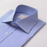 SMALL GINGHAM CHECK BLUE SLIM SHIRT - THIN RED LINE