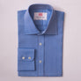 HERRINGBONE TWILL BLUE CLASSIC SHIRT - THIN RED LINE