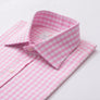 WILD GINGHAM CHECK PINK & WHITE SLIM SHIRT - THIN RED LINE