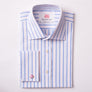 ELSTON STRIPE SKY & PINK CLASSIC SHIRT - THIN RED LINE