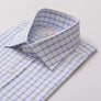 COTSWOLD CHECK WHITE & SKY SLIM SHIRT - THIN RED LINE