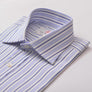 DOUBLE STRIPE SKY & NAVY SLIM SHIRT - THIN RED LINE