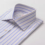 ELSTON STRIPE SKY & PINK CLASSIC SHIRT - THIN RED LINE
