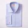 PENCIL STRIPE WHITE & SKY CLASSIC SHIRT - THIN RED LINE