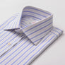 ELSTON STRIPE SKY & PINK SLIM SHIRT - THIN RED LINE