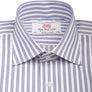 KENT STRIPE WHITE & NAVY CLASSIC SHIRT - THIN RED LINE