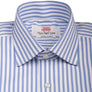 BROAD BENGAL STRIPE SKY CLASSIC SHIRT - THIN RED LINE