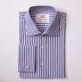 BINGHAM STRIPE BLUE & RED CLASSIC SHIRT - THIN RED LINE