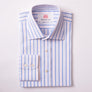 ELSTON STRIPE SKY & PINK CLASSIC SHIRT - THIN RED LINE