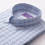 RAINBOW CHECK SKY CASUAL SHIRT - THIN RED LINE