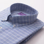 PRINCE OF WALES ROYAL BLUE CASUAL SHIRT - THIN RED LINE