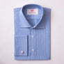 SOHO STRIPE BLUE SLIM SHIRT - THIN RED LINE