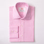 WILD GINGHAM CHECK PINK & WHITE SLIM SHIRT - THIN RED LINE